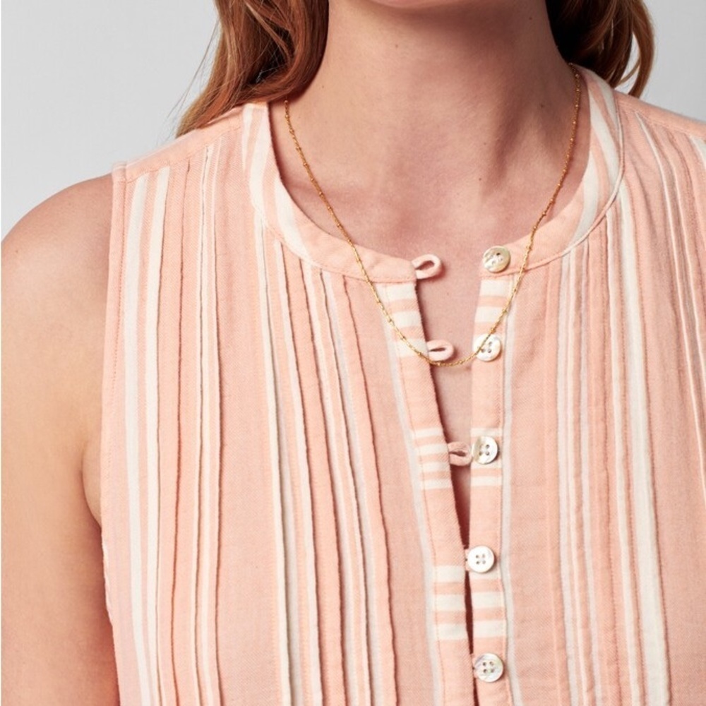 Faherty Dream Organic Cotton Gauze Isha Dress Stripe - Picture 4 of 8